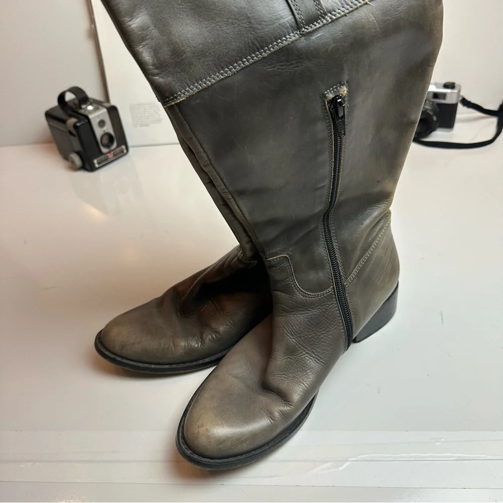 Charles David Italian Leather Riding Boots Brown | Knee High | EU 39